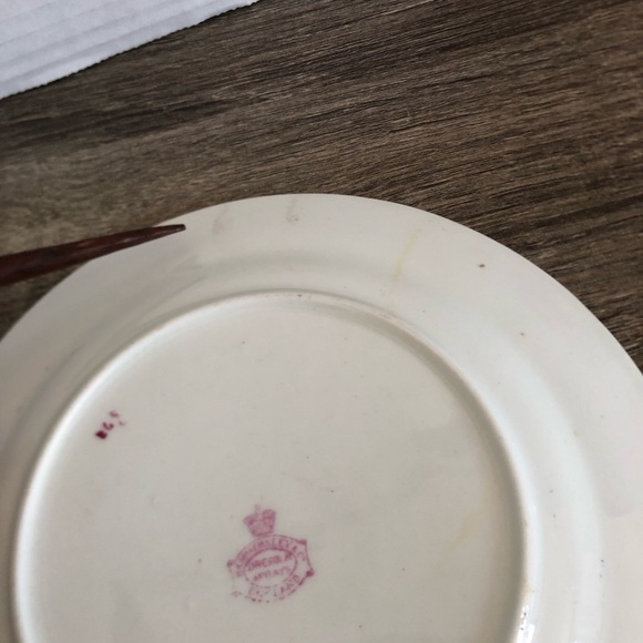 Vtg Hammersley Dresden Floral Gold Trim Plate - Picture 9 of 15